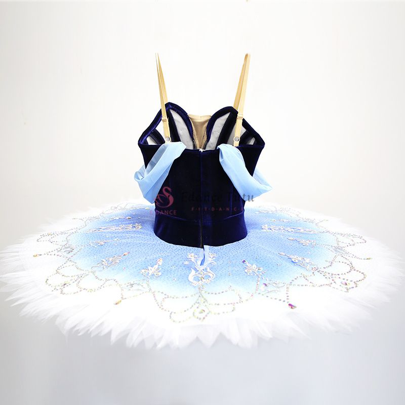 Blue Ballet Tutus For Competition Silver Trims #T0301 - Image 6