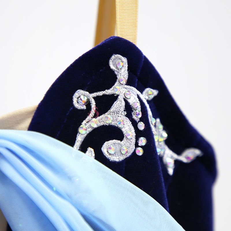 Blue Ballet Tutus For Competition Silver Trims #T0301 - Image 3