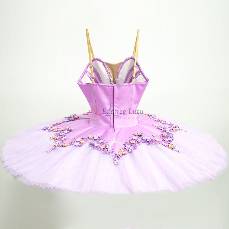 Purple Fairy Professional Ballet Tutu With Flower Decorate #T0308 - Image 7