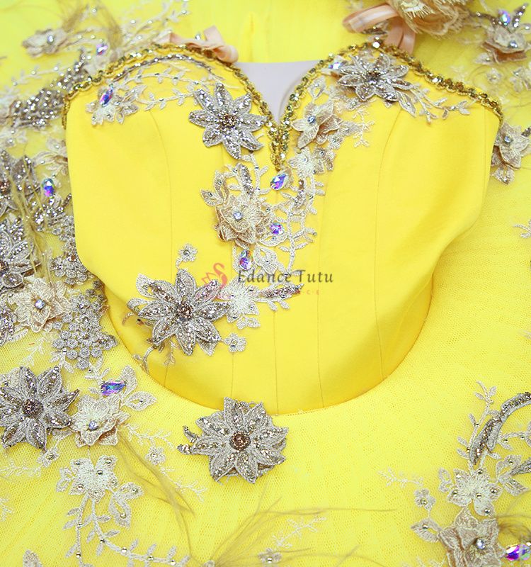 Yellow Fairy Professional Ballet Tutus Competition-Level #T0341 - Image 3