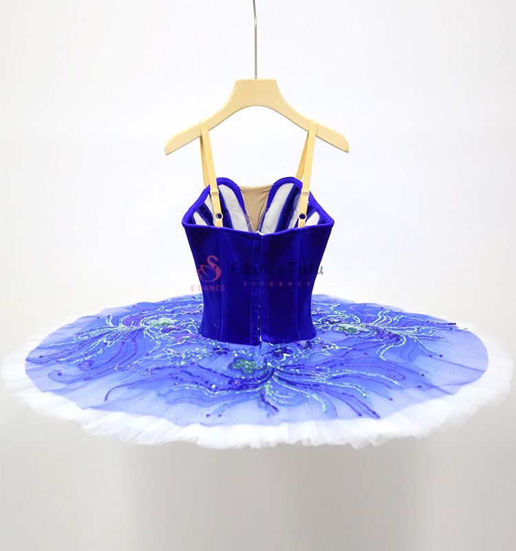 Royal Blue Bird Classical Ballet Tutus Pancake Costumes High-End #T0345 - Image 6