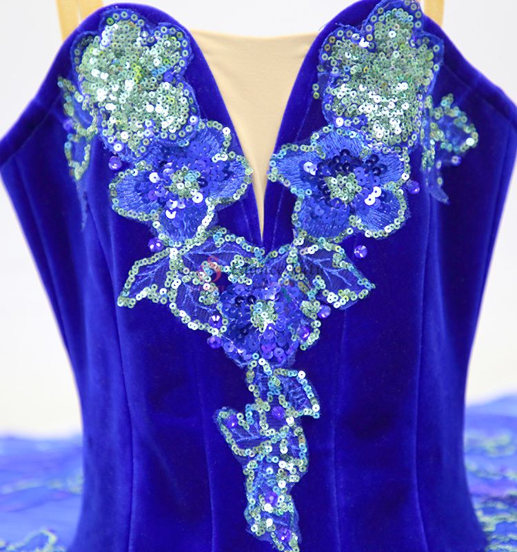 Royal Blue Bird Classical Ballet Tutus Pancake Costumes High-End #T0345 - Image 4