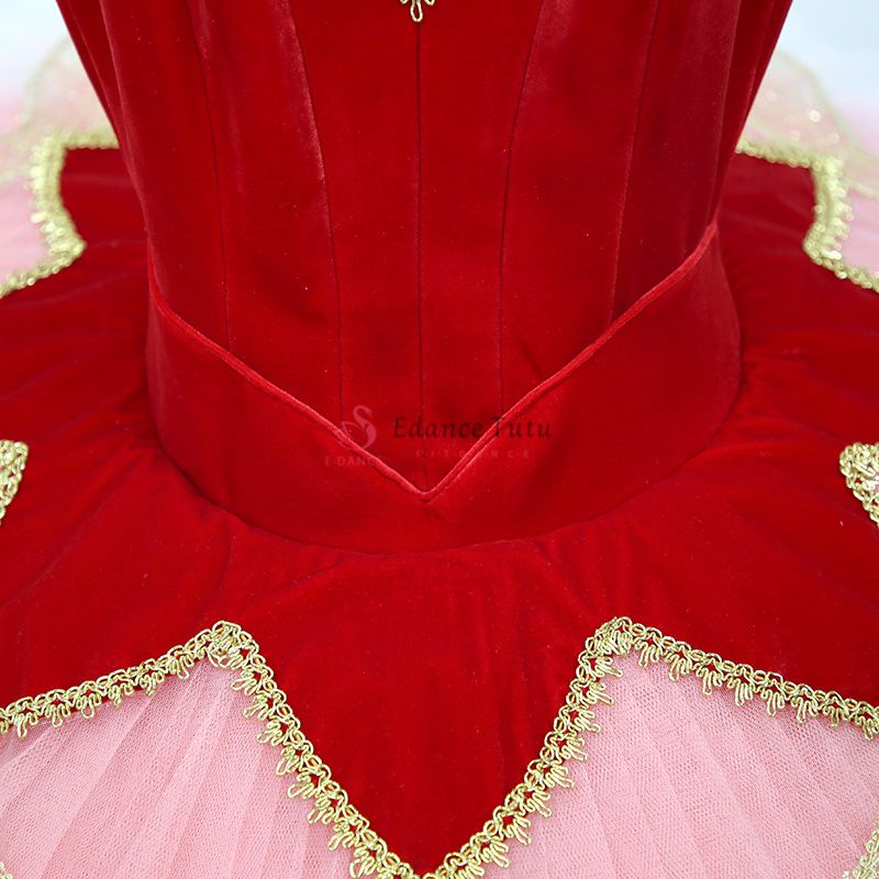 Red Cheap Costume De Ballet For Ballet Stager #T0346 - Image 4