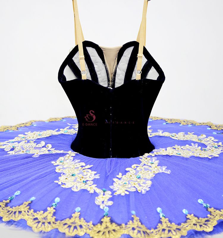 Purple Fairy Dance Costumes For Ballet Golden Trims #T0350 - Image 6