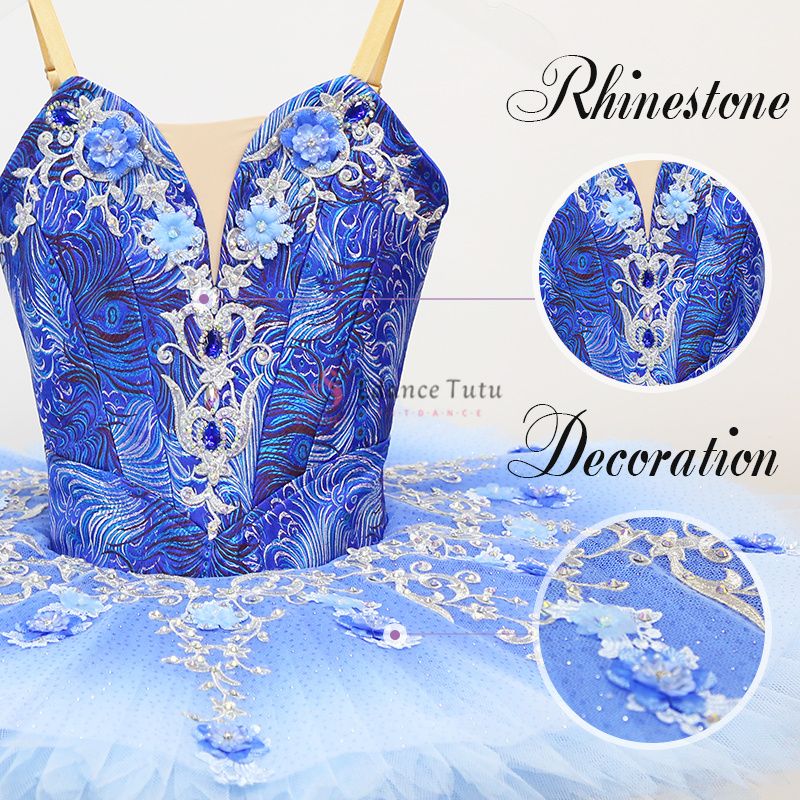 Pale Ombre Florina Blue Ballet Professional Tutu Costume #T0390 - Image 5