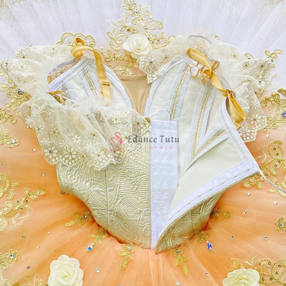 Esmeralda Professional Ballerina Costumes Pancake Tutu Flower Decorate #T0405 - Image 4