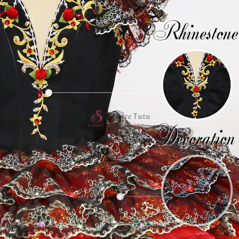 Don Quixote Dance Costumes For Ballet Variation Yagp Competition-Level #T0413 - Image 4