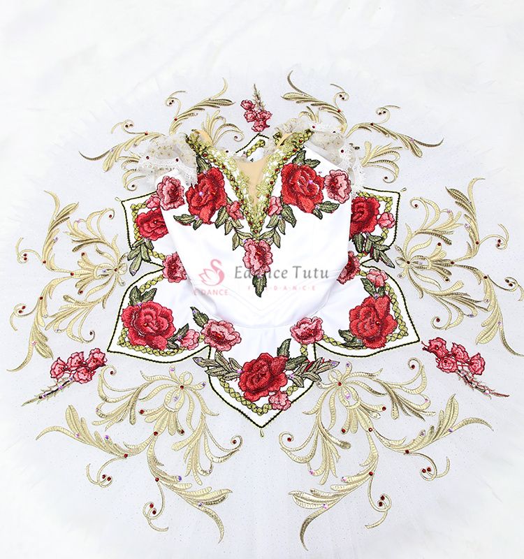 Rose Flower Fairy High-End Ballet Costumes For Sale #T0420 - Image 6
