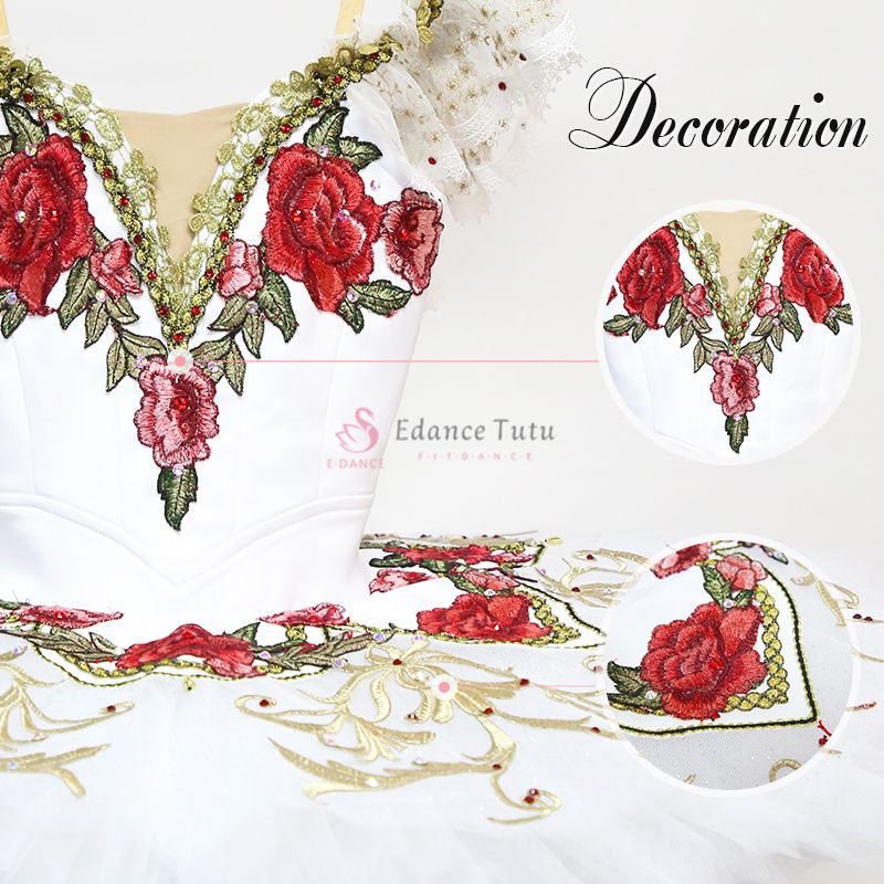 Rose Flower Fairy High-End Ballet Costumes For Sale #T0420 - Image 5