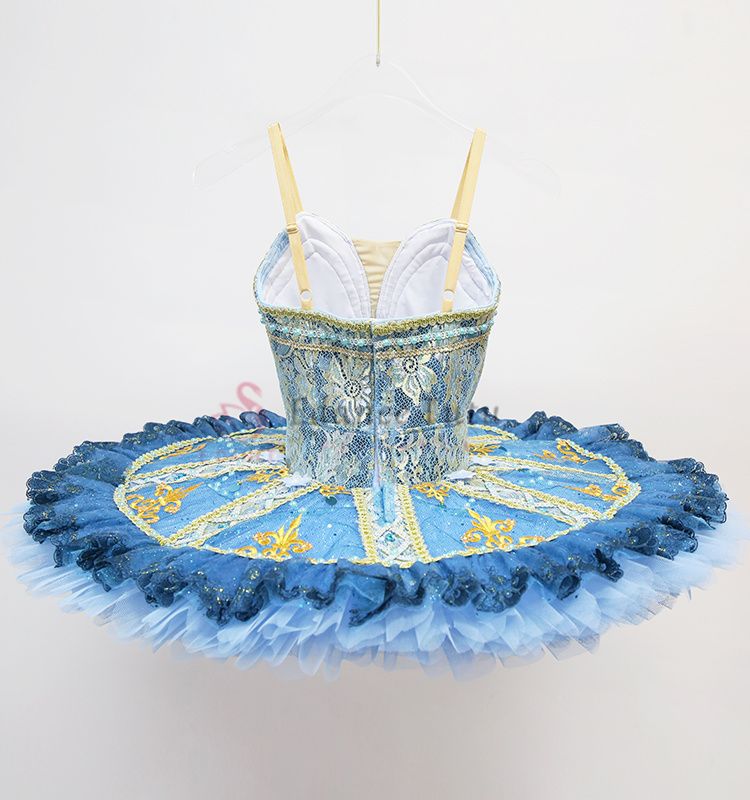 Professional Costumes In Ballet Golden Trims Fit Blue Bird #T0432 - Image 5