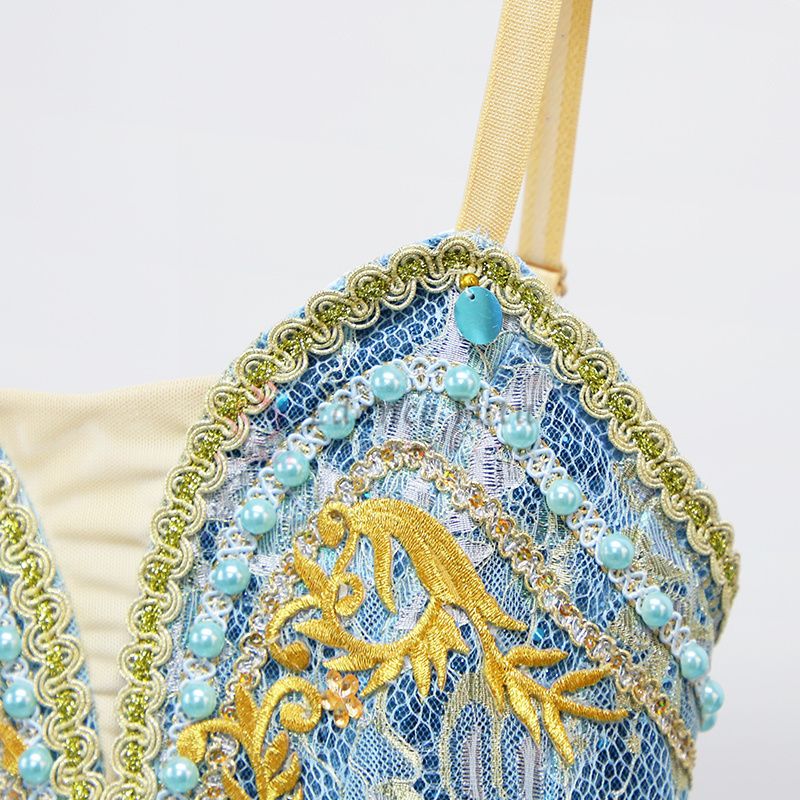 Professional Costumes In Ballet Golden Trims Fit Blue Bird #T0432 - Image 4