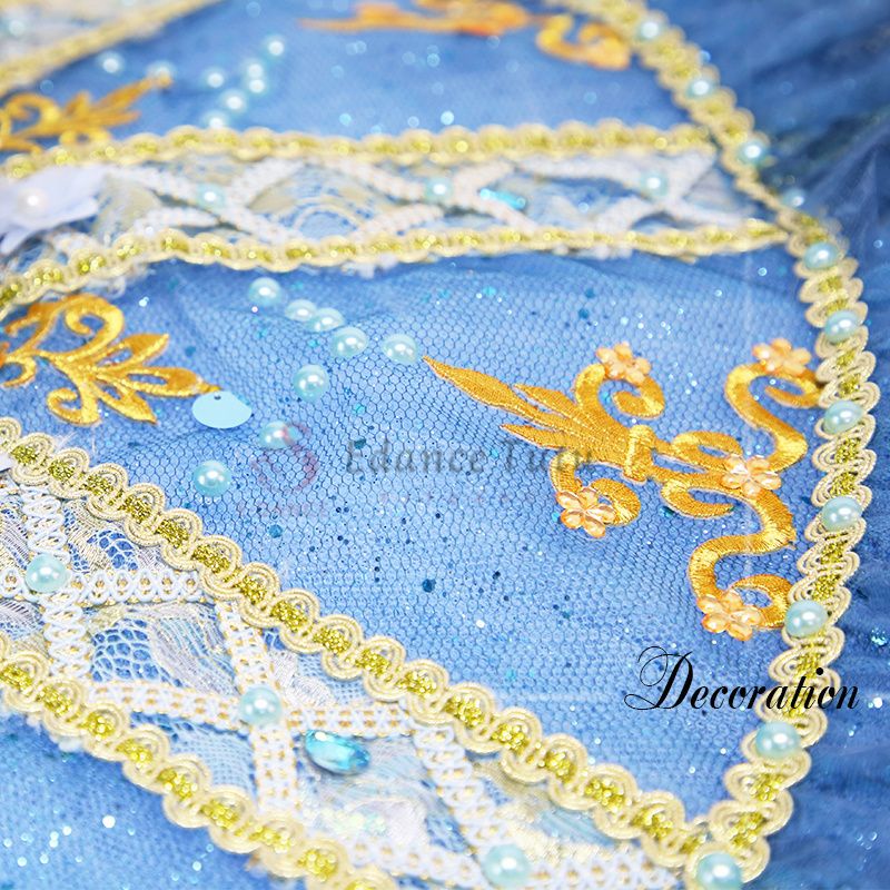 Professional Costumes In Ballet Golden Trims Fit Blue Bird #T0432 - Image 2