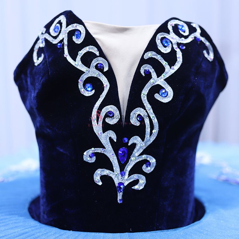 Dark Blue Beautiful Ballet Tutus For Blue Bird Costume #T0449 - Image 4