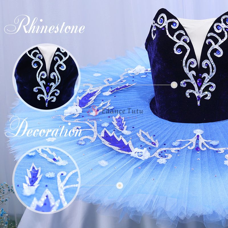 Dark Blue Beautiful Ballet Tutus For Blue Bird Costume #T0449 - Image 3