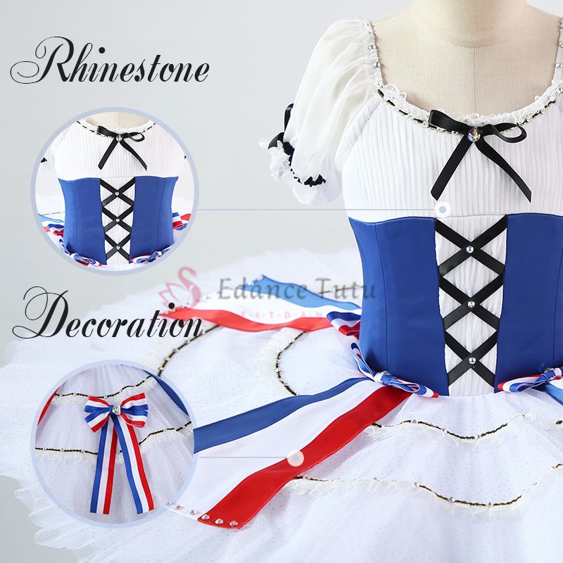 High Quality Performance Classical Ballet Costume Flames Of Paris #T0466 - Image 5