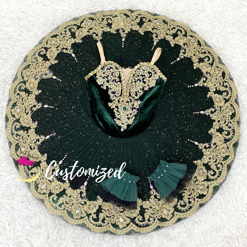 Esmeralda Ballet Tutu Green Ballet Costume for Paquita, Raymonda