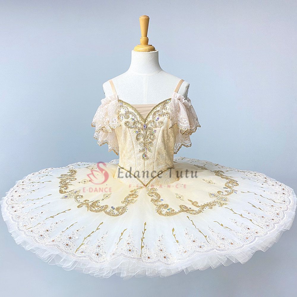 Professional Ballet Tutu Paquita Gold & White #T0601