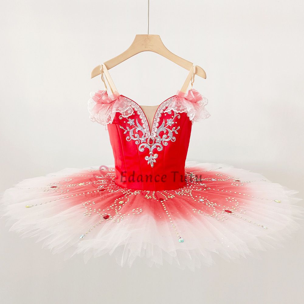 Ballet Performance Tutu Red & White Fairy Doll#T0610